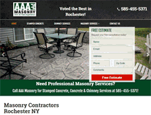 Tablet Screenshot of aaamasonry.com